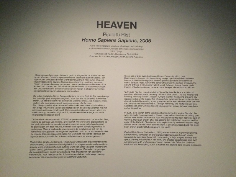 Heaven - Pipilotti Rist Homo Sapiens Sapiens 2005 Infotafel