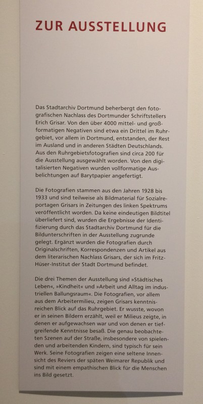Zeche Zollern Dortmund  - Ausstellung Erich Grisar - Zur Ausstellung - About the Exhibition