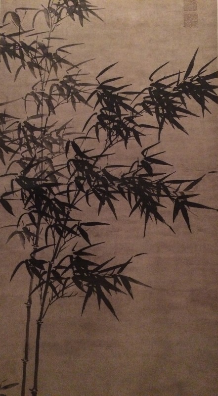 Bamboo In WInd - by Xia Chang (1388-1470) - Hanging Scroll - Ming Dynasty