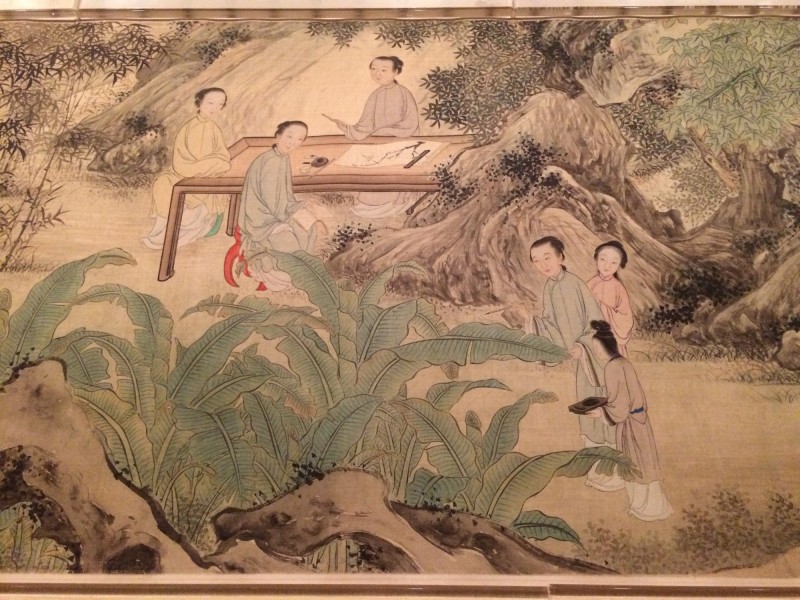 Female Disciples of Sui Yuan (Detail) - by You Zhao and Wang Gong (18.-19. century) - Handscroll - QIng Dynasty