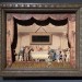 Das Badezimmer - unbek. Kuenstler - Chromolithographie aus Karton geschnitten - ca. 1850 : The bathroom - artist unknown - Chromolitograph cut out of cardboard thumbnail