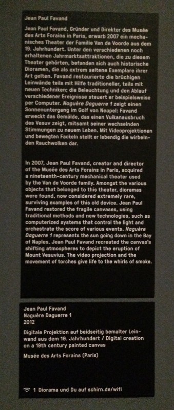 Jean Paul Favand - Naguère Daguerre 1 - 2012 - Digitale Projektion auf beidseitig bemalter Leinwand aus dem 19. Jhd. - Digital creation on a 19th century painted canvas - explanation