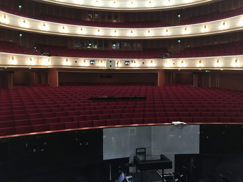 Führung Opernhaus Düsseldorf 2018 Blick von der Bühne