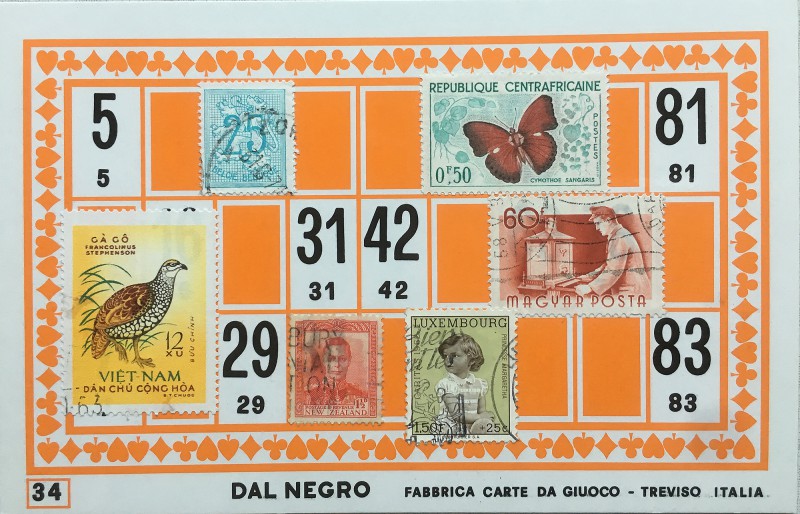 Mail Art Bingo No34 of 40 for KART assembling magazine running by David Dellafiora