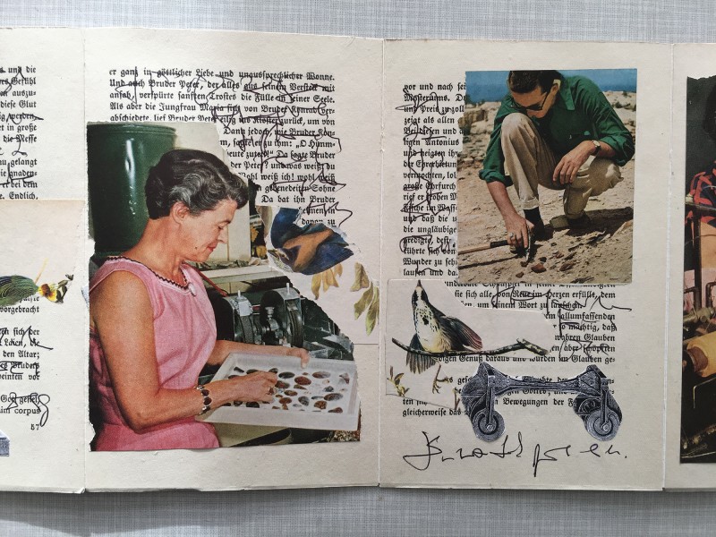 The Unequal Twins - started by Allan Bealy finished by me - one side of the accordion book - part 2