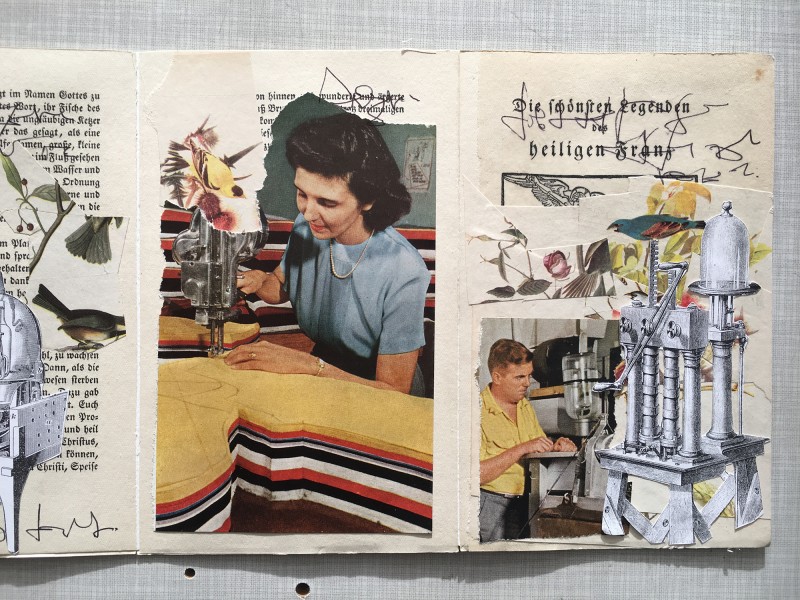 The Unequal Twins - started by Allan Bealy finished by me - the other side of the accordion book - part 5