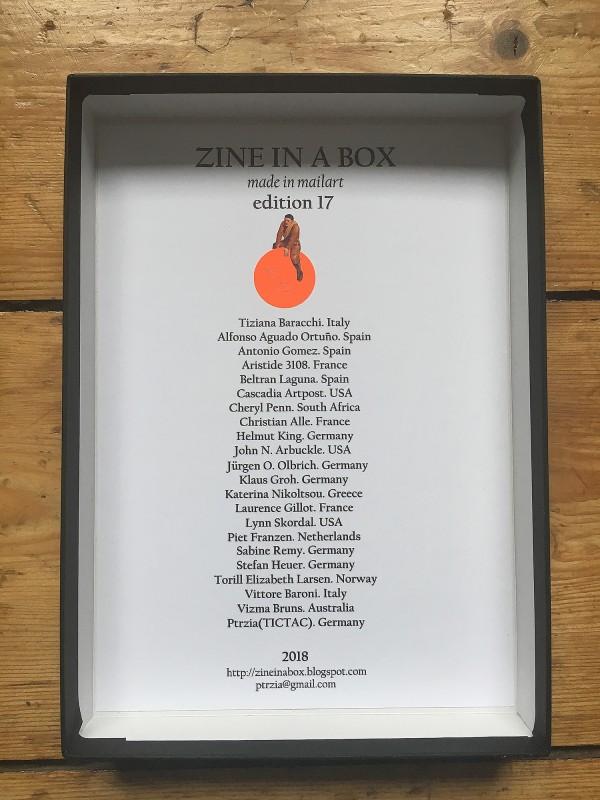 Zine in a box No 17 - 2018 - inside - all participants