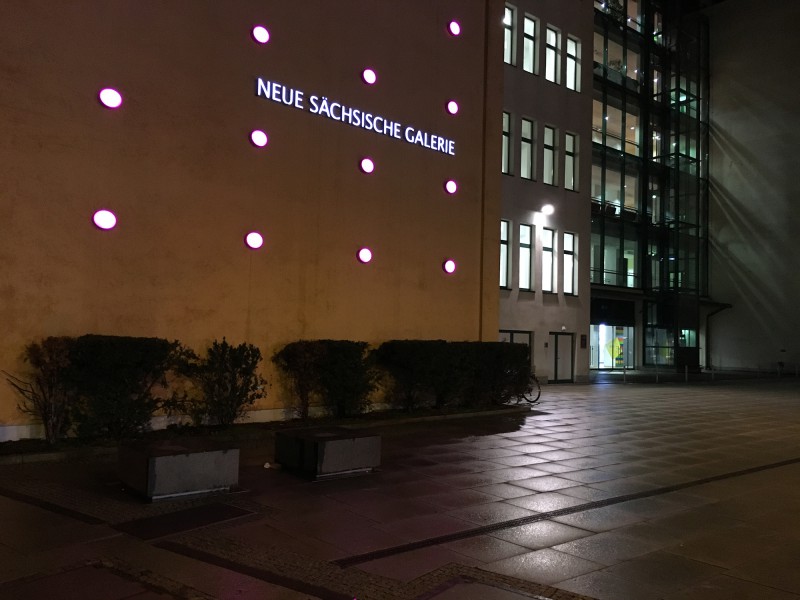Neue Sächsische Galerie Chemnitz - bei Nacht - at night
