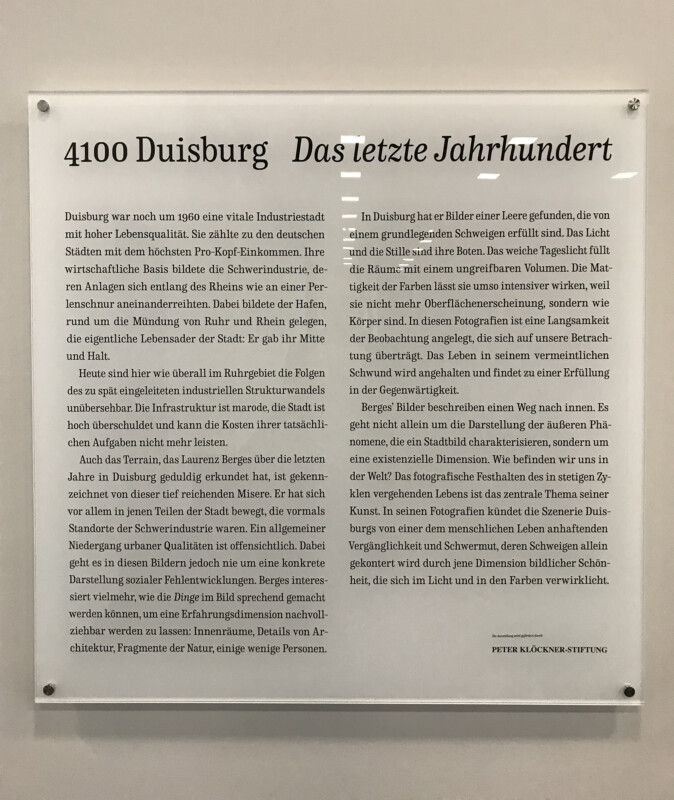Laurenz Berges - 4100 Duisburg Das letzte Jahrhundert - Josef Albers Museum Quadrat Bottrop- 2