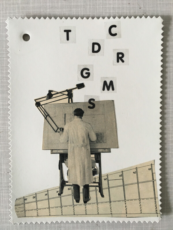 Linoleum Postkarte - 1 BV