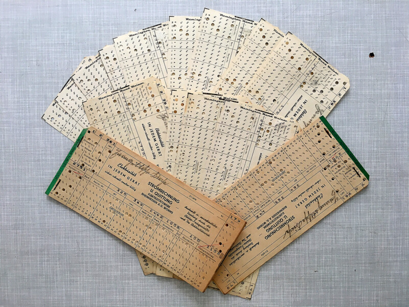 New Collage Material - vintage punch cards